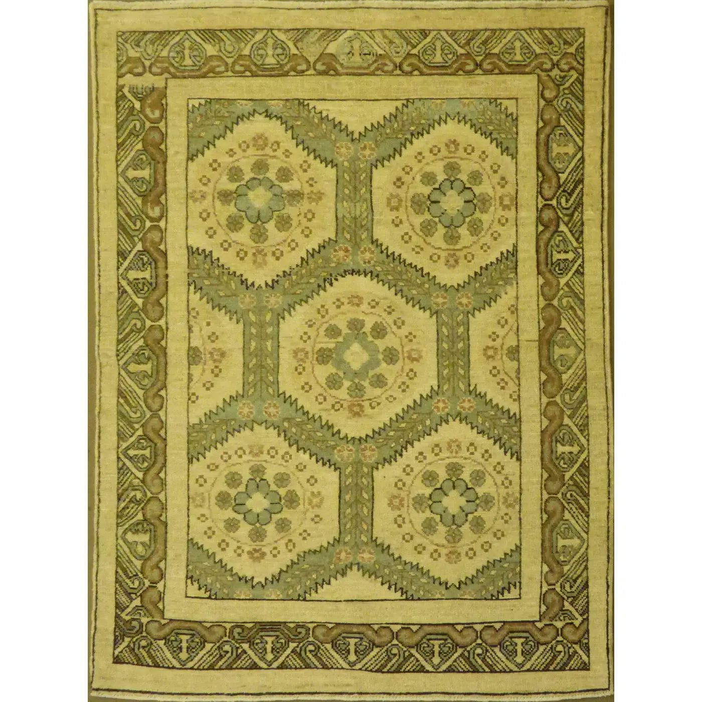 One Of The Kind Afghani Khotan Rug 7'4" x 4'7" zandirugs